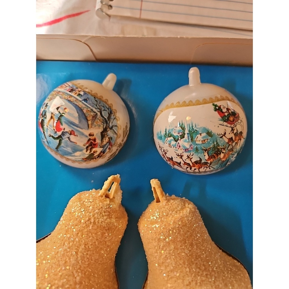 Vintage Bradford Novelty Co. Christmas Ornaments Unbreakable 1970s (496) - Picture 3 of 5